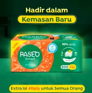 Paseo 540 Ply Tisu Wajah untuk Membersihkan dengan Lembut dan Efektif