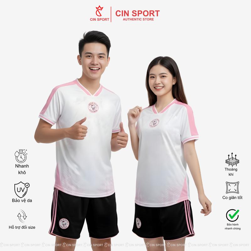  BỘ QUẦN ÁO THỂ THAO HELLO KITY NAM NỮ CHẤT VẢI MÈ COOL USA CAO CẤP CO GIẢN THOÁNG MÁT KHÔNG XÙ LÔNG. BỘ HELLO KITTY ÁO BÓNG ĐÁ HELLO KITTY ÁO ĐÁ BANH NỮ - NAM XINH 