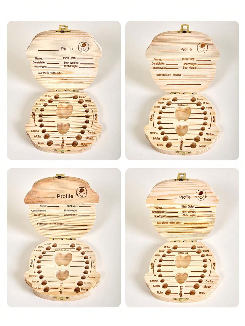 Product Introduction of Wooden children's baby teeth box, children's replacement teeth storage box, baby teeth replacement souvenir box, collection of teeth storage souvenirs 6