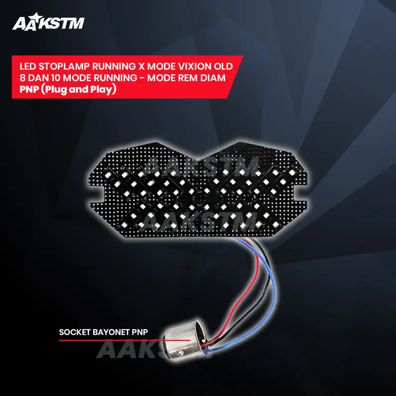 Lampu Rem LED Vixion Old X Mode LED 8 10 Mode Running Lampu Belakang Variasi Modifikasi Motor 1