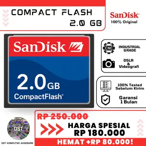 Compact Flash 2GB SanDisk – Memory Card CF Kamera Digital / CNC / Mesin Industri