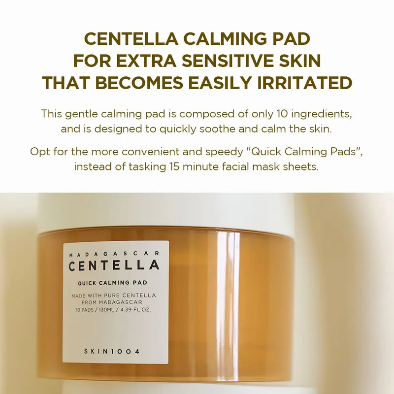 SKIN1004 Madagascar Centella Quick Calming Pad 130ml Perawatan Wajah Kering Menenangkan Centella Kemerahan 2