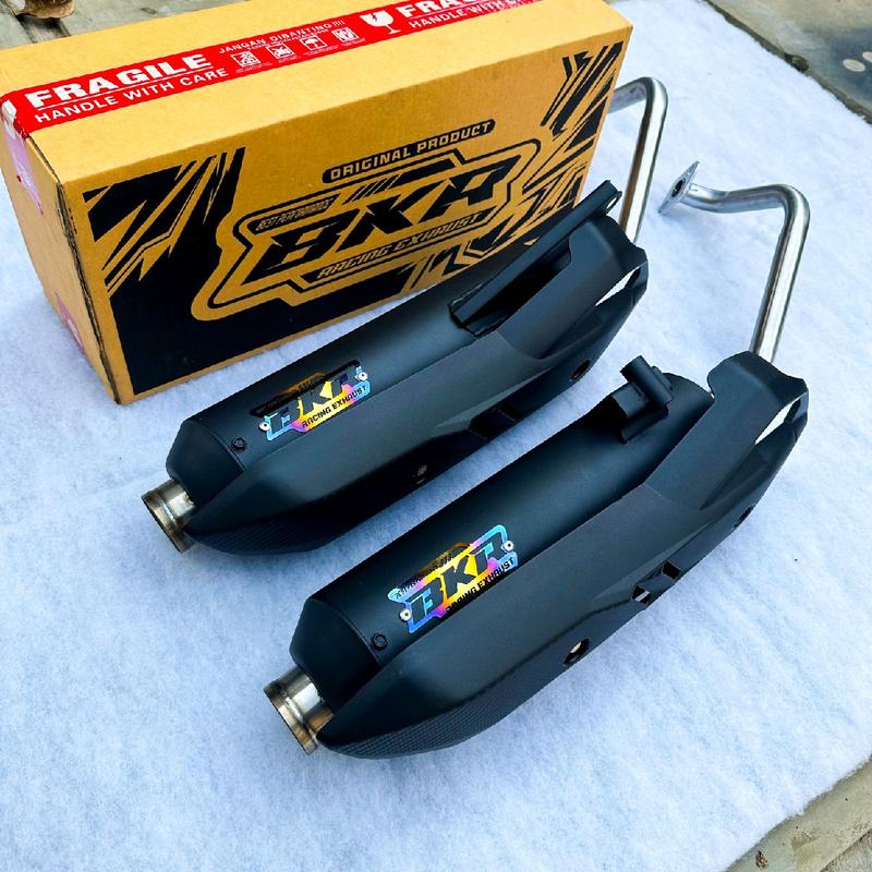 Knalpot Moncong Shijiro Paket lengkap Tameng Original BKR EXHAUST untuk Motor Beat Vario Scoopy Nmax Aerox Pcx Mio - Motorcycle Karbu Racing Silincer 0