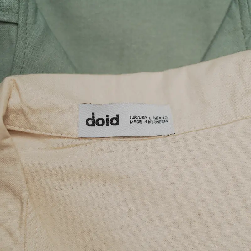 doid - 2in1 Summer Set Oversize Kemeja Celana Pendek Pria Wanita Linen Polos Casual Katun Setelan 1