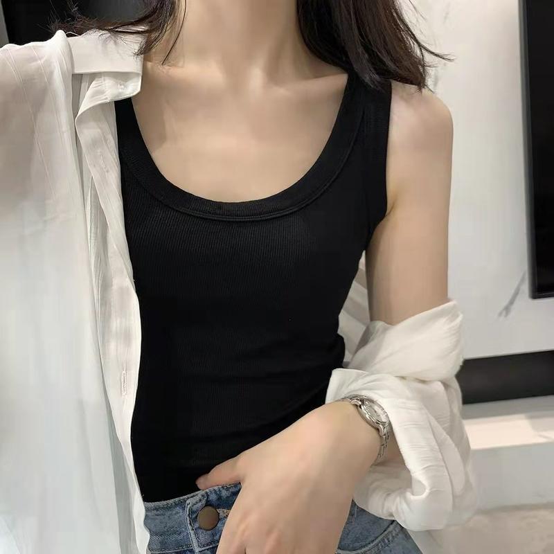 Áo Vest Cổ Yếm Lưng, Vải Modal Mới, Mỏng, Không Tay, Chống Trượt, Thích Hợp Cho Mùa Hè Và Mùa Xuân, Nữ, Cỡ 45kg-75kg áo  ba  lỗ  nữ  form  rộng  cá  tính áo  3  lỗ  có  mút  sẵn zahide  crop  top áo  lưới  đi  biển zipstring  shark  tank áo  dây  xích  sa 2