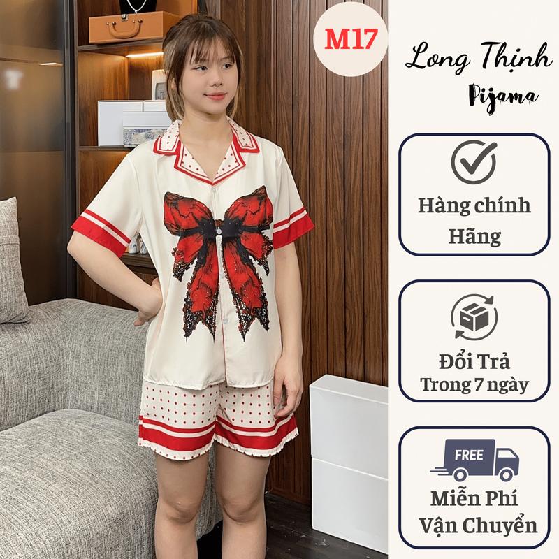 Pijama Mẫu Mới Đồ Bộ Ngủ Lụa Nữ Họa Tiết Thỏ Mới  Kiểu Dáng Hiện Đại Chất Lụa Thoáng Mát Full Size - Có thể giặt máy- Mùa Hè 2