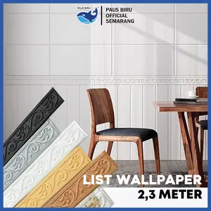 Paus Biru - Wall Border List 2.3 M Wallborder Foam 3D List Dinding 3D Profil Moulding Dinding
