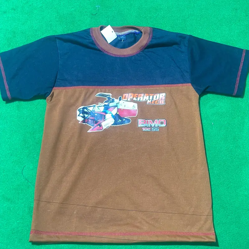 kaos anak motif combine yanmar, bimo, kubota 6