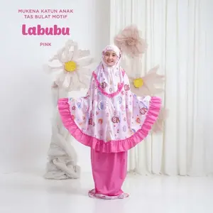 Mukena Labubu Anak 2026 - Baju Muslim Anak Perempuan - Usia 1-10 Thn Cewek