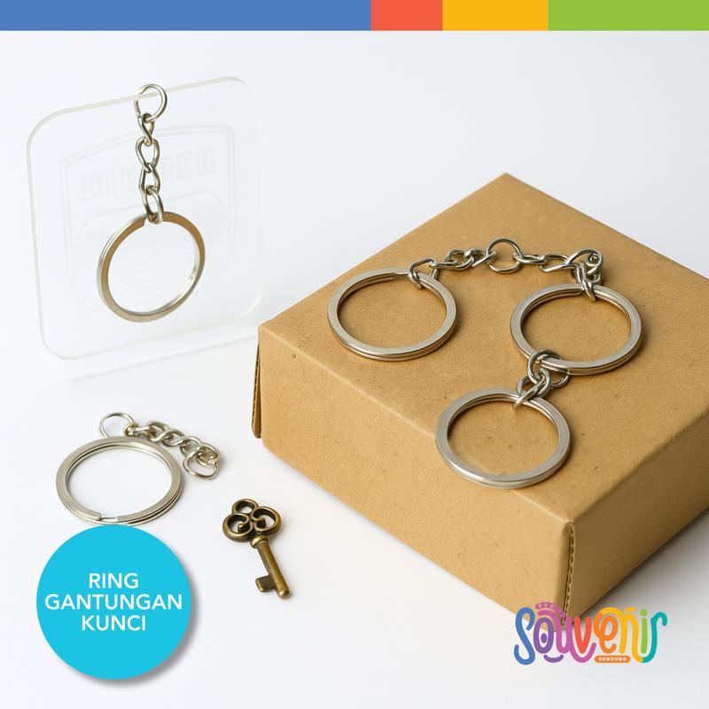 Ring Gantungan Kunci | Besi Ring Ganci | Besi Ring Keychain Ukuran 2.5 ...