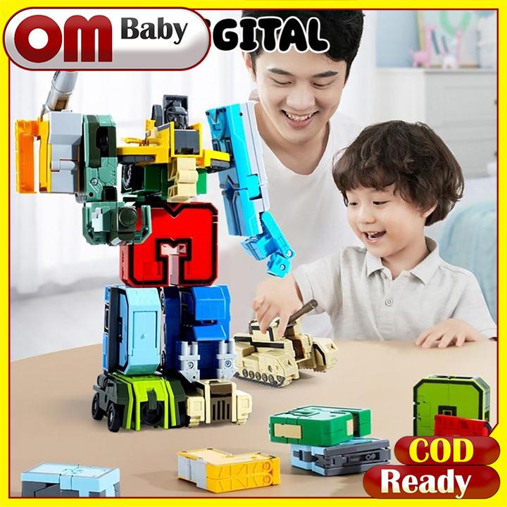Mainan Anak Robot Transformer Robot Angka Number 15in1 / mainan robot ...