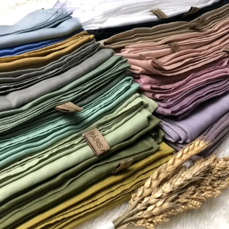 Hijab Segi Empat Paris Premium Amour Original - Katun Mikro Korea 110x110cm - Warna Pilih Sendiri - Voal, Square, Kotak, Muslim, Kerudung, Wanita 2