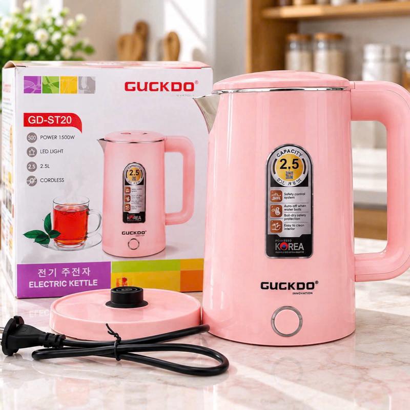 Ấm siêu tốc GUCKDO GD-ST20, dung tích 2.5L, đèn LED, không dây, công suất 1500W - Đồ
