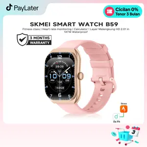 SKMEI B59 Smart Watch Model baru | Layar TFT melengkung 2,01 inci | Tahan air 1ATM | Mendukung Strava | Panggilan Bluetooth | Wallpaper kustom jam tangan pintar Pemantauan kesehatan jam tangan pintar Jam tangan pria Jam tangan wanita
