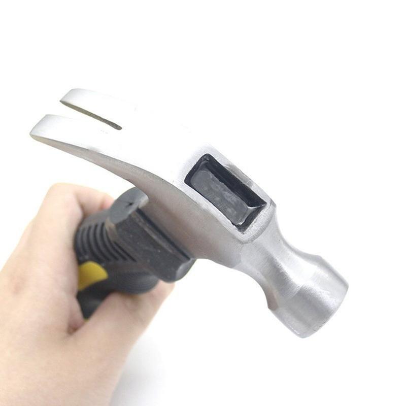 Product Introduction of Anti-shock and Non-slip Mini Claw Hammer Woodworking Plastic-coated Claw Hammer Multi-function Insta 42