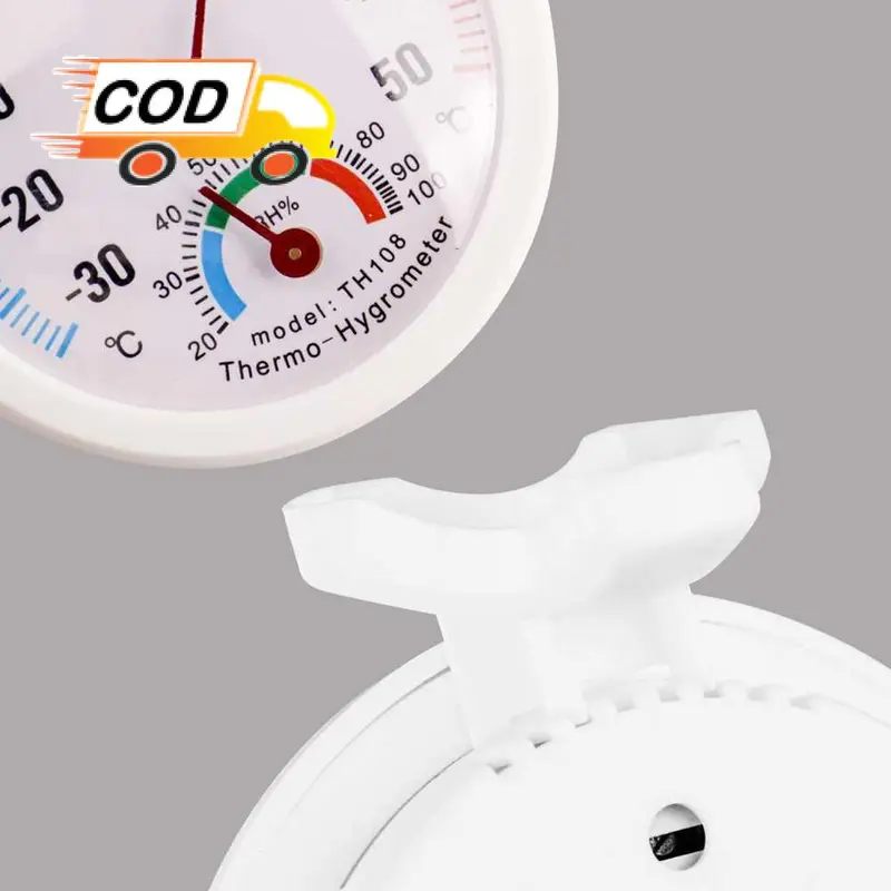 Termometer Alat Pengukur Suhu Temperature Hygrometer Kelembaban Analog Akurat Humidity Monitor Ruangan dengan Bracket Stand 3