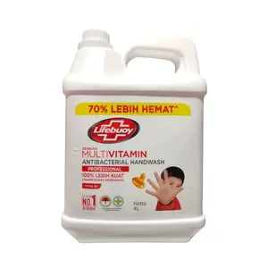 Lifebuoy Professional Hand Wash Sabun Cuci Tangan 4 Liter Jerigen Anti Bakteri & Multivitamin Membersihkan Tangan Secara Menyeluruh 70% Lebih Hemat - Hand Soap