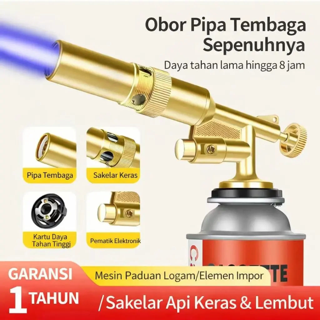 COD Kepala torch portable BBQ Blow Torch Flame Gun Korek/kepala gas portable kuningan Anti Karat Las Api Bakar Dapat dibalik