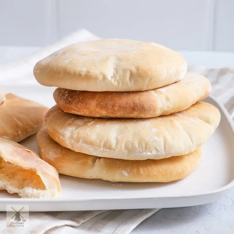 Soft and Fluffy Sourdough Pita Bread six or eight pieces 3