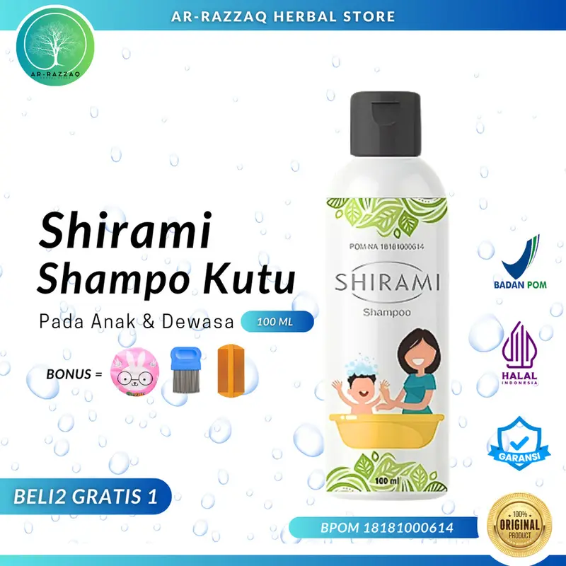 Shampo Kutu - Shampo Shirami Obat Anti Kutu Rambut Anak dan Dewasa - BELI 1 0