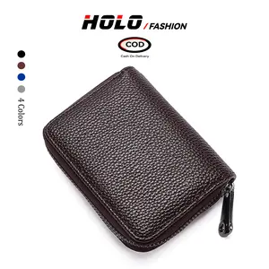 HOLO Dompet Kulit Pria Gaya Bisnis Kualitas Tinggi Dompet PU Klasik Dengan Slot Kartu