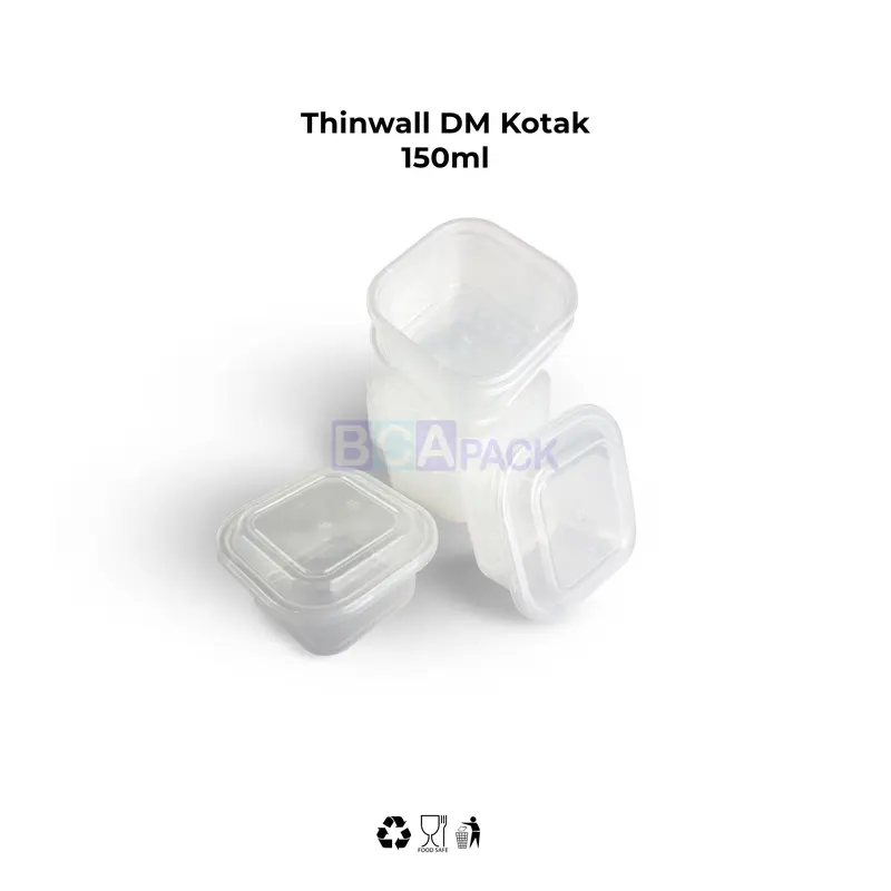 THINWALL DM 150 ML SQUARE MINI - ISI 25 Set 1