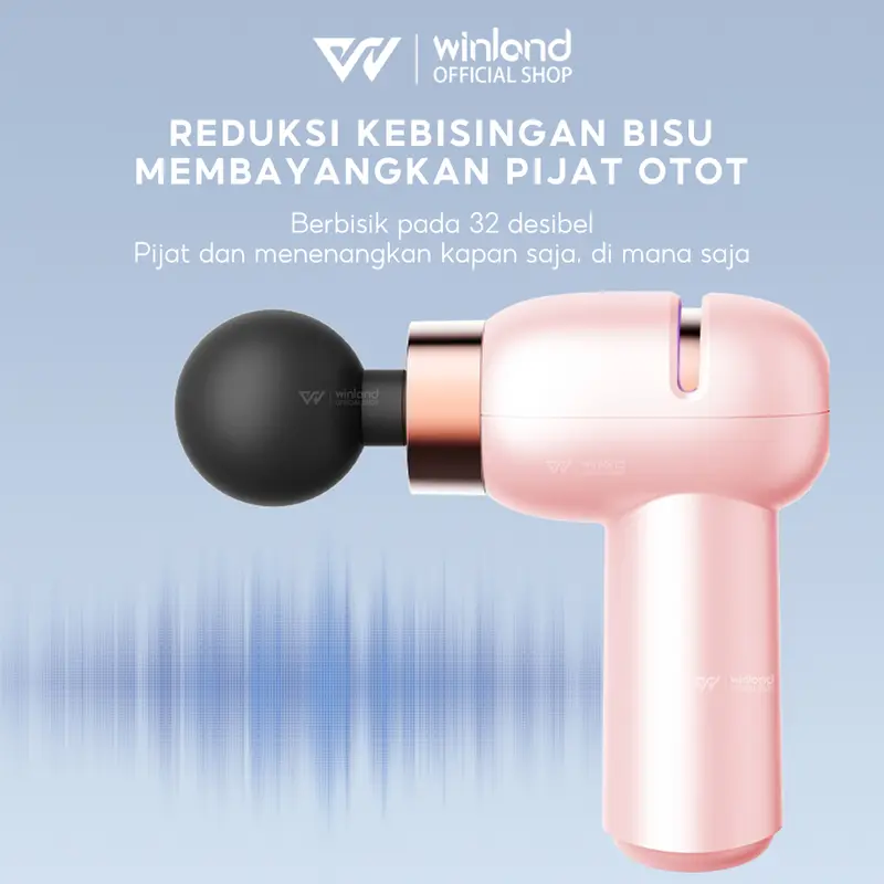 Winland（Garansi 3 tahun/COD）️Ready StockMassage gun MiNi/ Alat Pijat Elektrik 4in1/Badan Redakan Pegal Otot Badan/6 warna penyesuaian cahaya/Dekomposisi asam laktat2900 putaran per menit 5