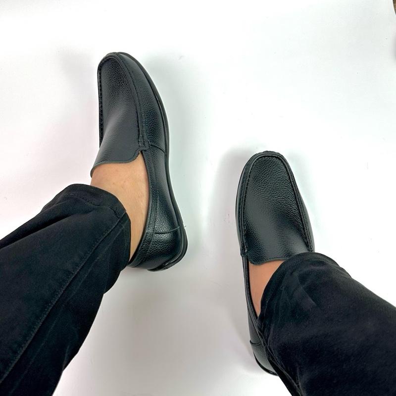 Giày Mọi Lười Da Bò Cao Cấp Chống Trơn Chống Trượt Nam Moca Đế Bằng BH 12 Tháng . giày nam- thời trang nam