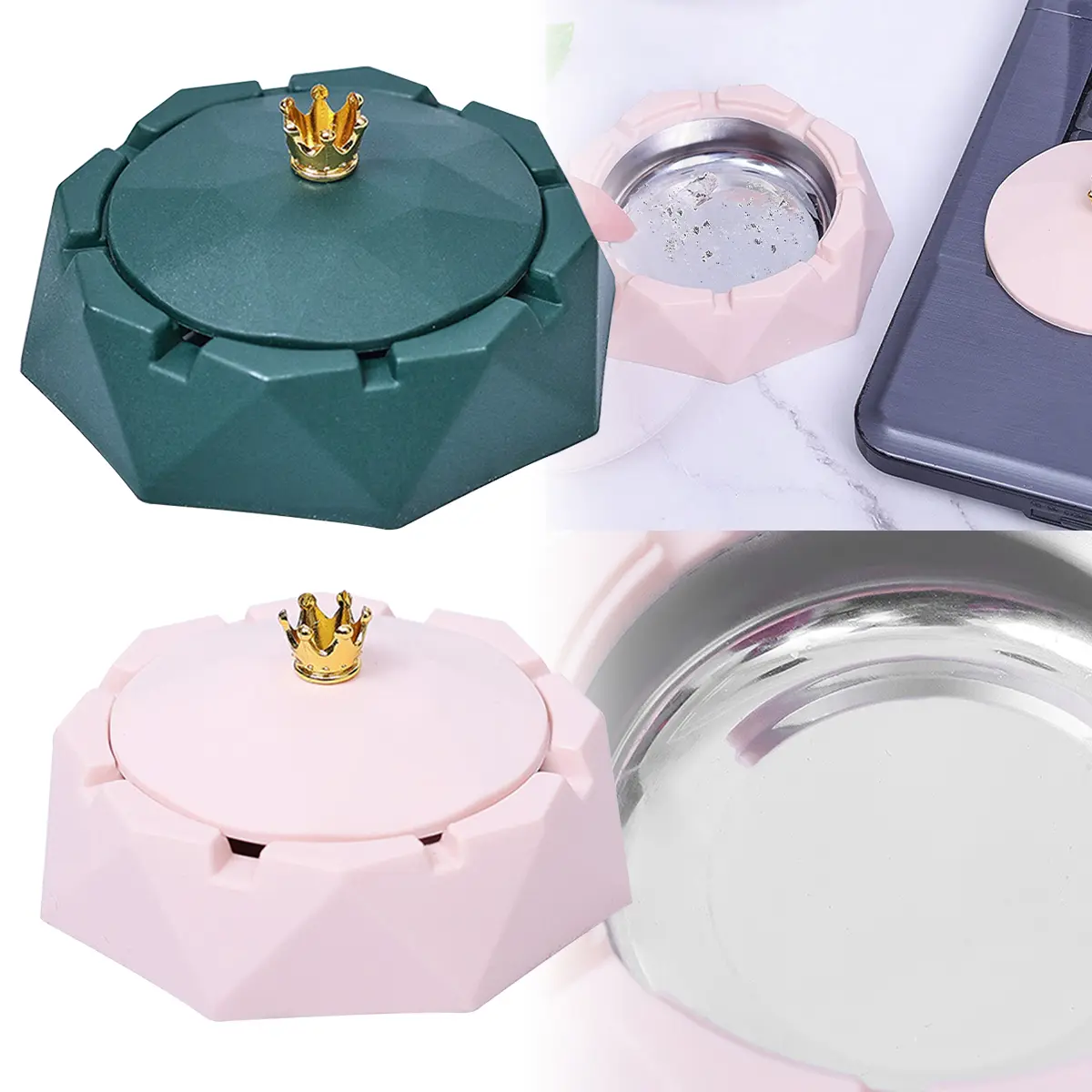 2024 New Round Ceramic Ashtray Living Room Anti Fly Ash with Lid Ashtray Cigar Ashtrays Home Decoration Accessories Send Boyfriend Gift