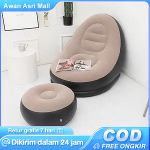 Sofa Angin Santai Free Pompa Kursi Santai Dengan Sandaran Kaki Sofa tiup,Sofa berkemah luar ruangan, sofa portabel, mudah disimpan, tidak memakan tempat