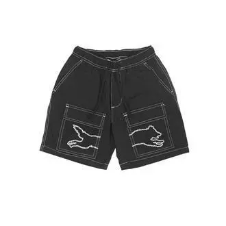 Toms Project Boardshort Pants Fox Black Unisex Dewasa Distro Basic Boxer Pendek Hitam