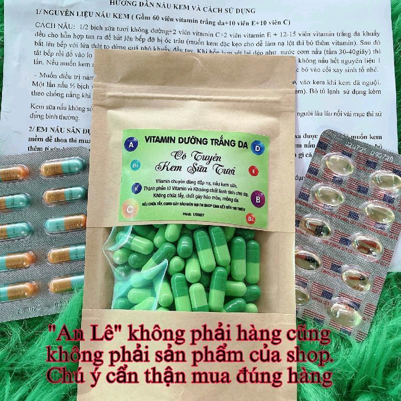  1 bộ nguyên liệu vitamin đầy đủ để nấu kem sữa tươi làm mặt nạ kem dưỡng da 