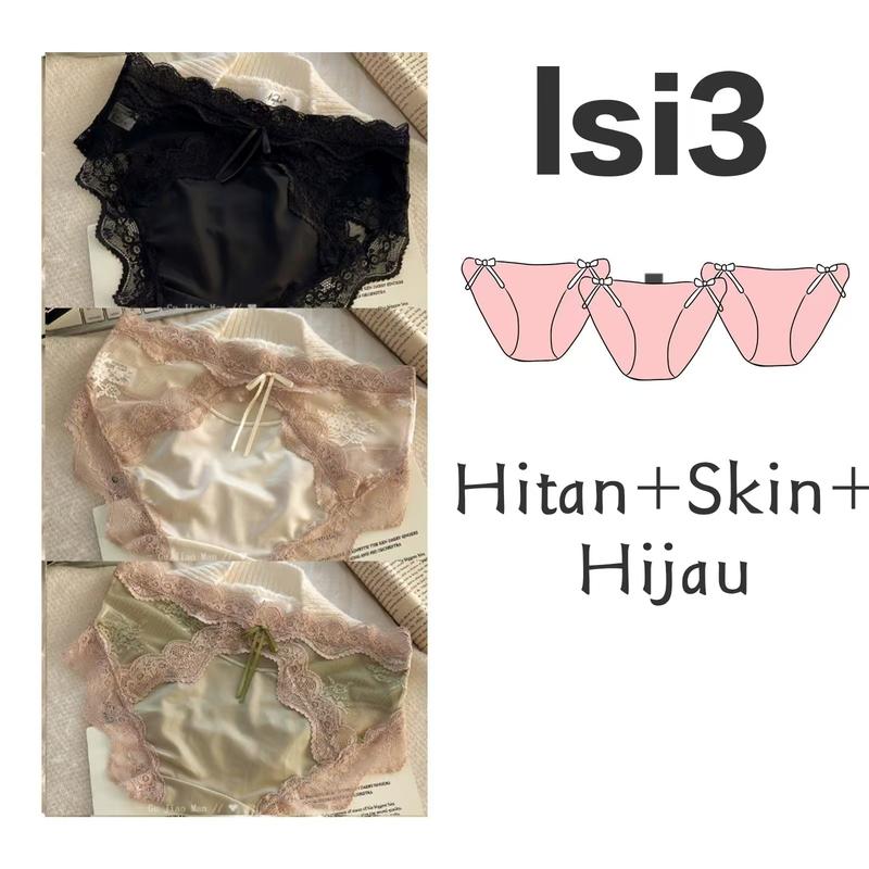 Celana Dalam Brokat Renda Halus Dan Modis Cd Transparan /Celana seksi wanita Seamless 4