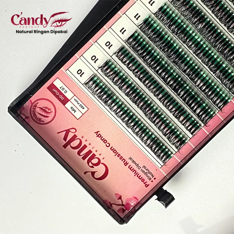 CANDY EYELASH BULU MATA DD - CURL RUSSIAN 9MM - 14MM DAN MIX Bulumata Waterproof 2