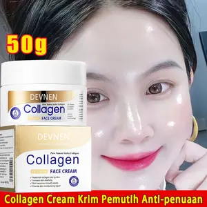 Collagen Cream Krim Pemutih Wajah 50g Anti Aging Penghilang Flek Hitam Anti-kerut Dan Anti-penuaan Whitening Remove Melasma Retinol Day And Night Cream Krim Kolagen Pelembab Wajah Perbaiki Krim Siang dan Malam Melembabkan Mencerahkan Kulit