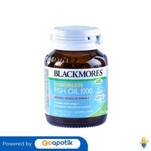 Gambar BLACKMORES ODOURLESS FISH OIL 1000 BOTOL 30 KAPSUL dari Apotek Mulia Farma Denpasar by GoApotik Kota Denpasar Tokopedia