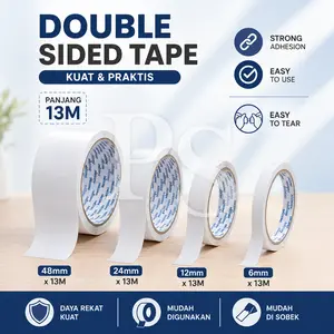 DOUBLE TAPE DOUBLE SIDED TAPE PEREKAT 2 SISI