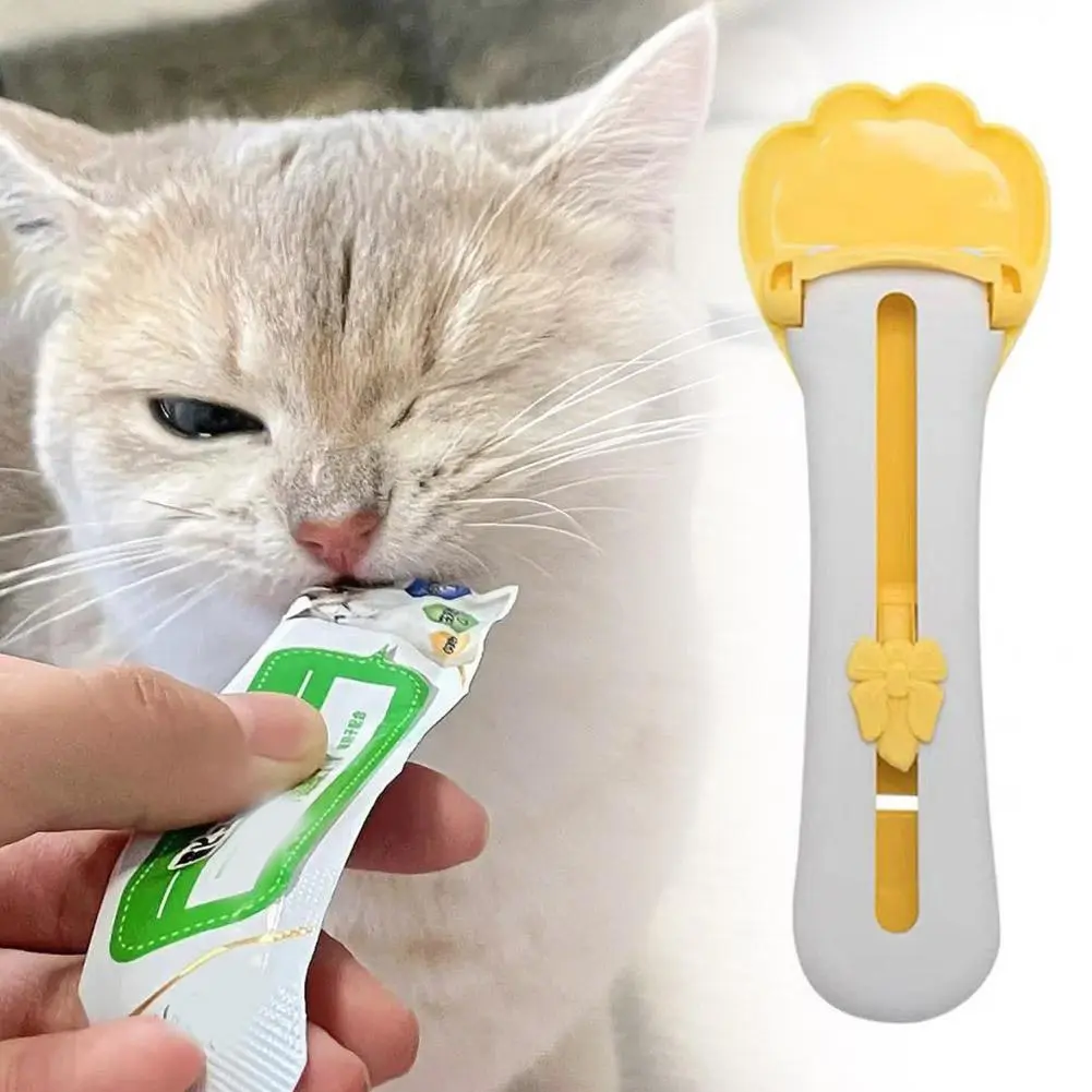Pet Spoons Snack Cat Feeder Squeeze Spoon Cat Dog Dry Food Easy Cleaning Card Slot Prone Compression Six Colors Choose