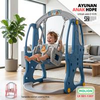 Gambar Ayunan Anak Mainan Playground Swing Ayonan Bayi Balita Prosotan Kuda Kudaan Perosotan 001-M1307 - 1307BRU dari Speedss Official Store Kab. Tangerang 1 Tokopedia