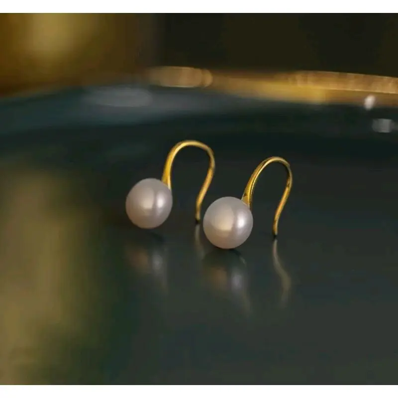 Anting Wanita Titanium Kait Permata Putih Angi Karat