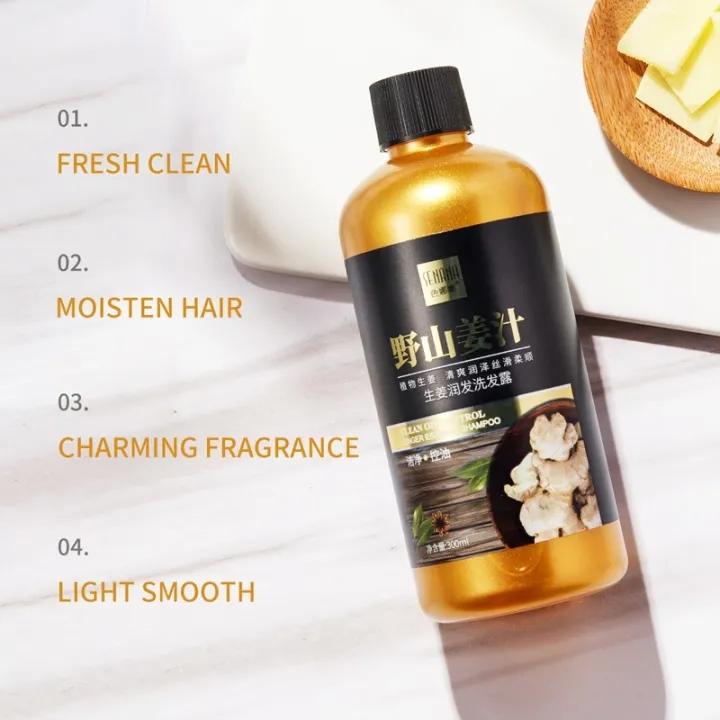Shampo Penumbuh Rambut Cepat Ginger Shampoo 300ml Anti Rontok & Anti Ketombe Kontrol Minyak Nutrisi Rambut Perawatan Rambut Hair Care
