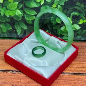SET CINCIN GELANG GIOK HIJAU KOMBINASI ASLI CINA Bracelets Giok Pria TERLARIS Wanita Manik