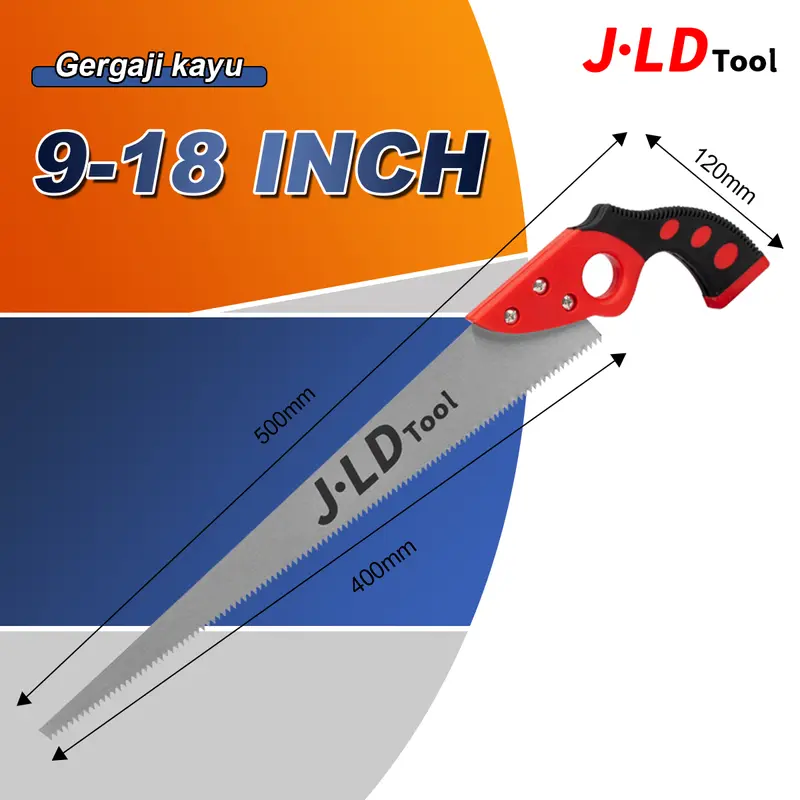 JLD Gergaji Kayu Saw 12inch & 16inch Potong Kayu Plastik Laminasi Bisa COD Material Stainless Steel Tiga Permukaan Pemotongan Nyaman Antislip