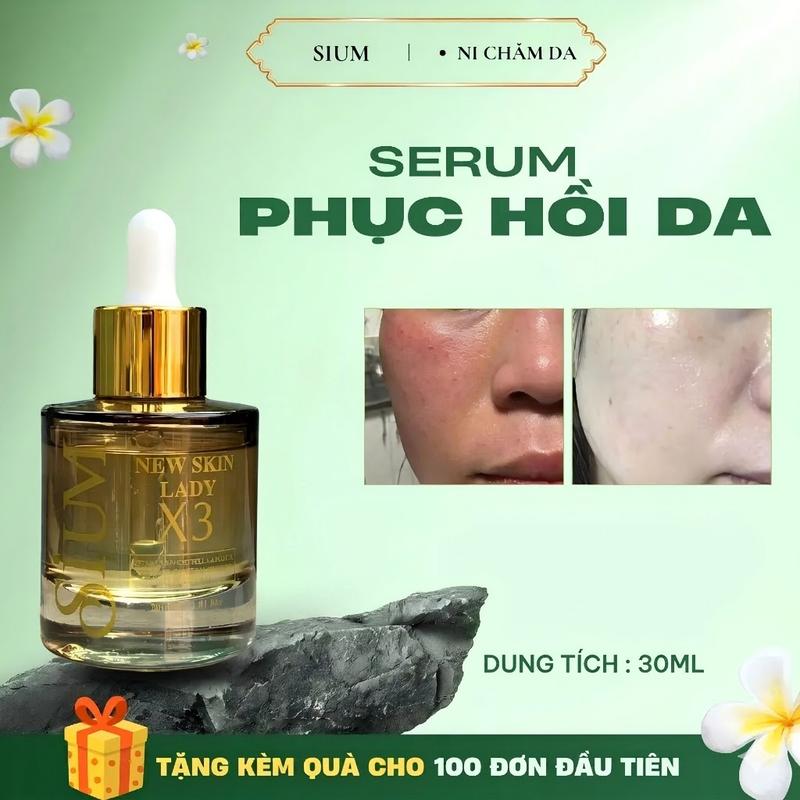 Serum Dày Da New Skin Lady X3- Phục Hồi Da Mỏng Yếu - B5 Phục Hồi Da Size 30ml