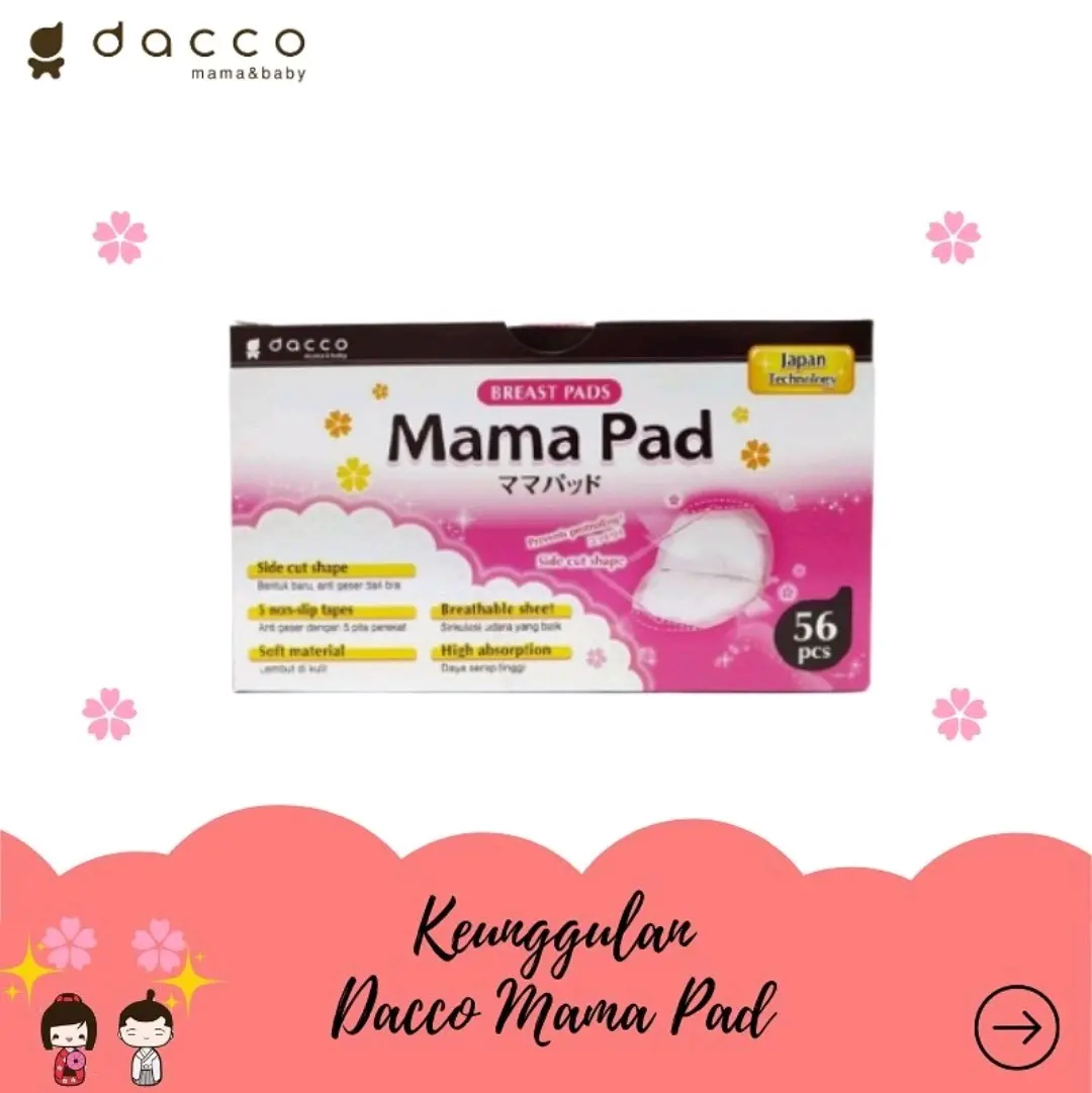 Dacco Mama Pad Breast Pad 3D Isi 56pcs | Mamapad penyerap Asi | Bantalan Payudara Penyerap Asi | Bayi & Persalinan | Nursing Menyusui peralatan mpasi