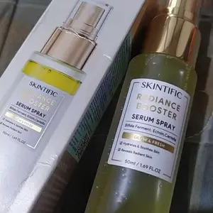 SKINTIFlC - Instant Glowing First Serum Spray 50ML/100ML | Radiance Booster Essence wajah Toner Centella Kulit Lebih Halus Lembab Dalam Multifungsi Skincare Pendukung Make Up  Setting spray serum glow bomb pemutih wajah| facial skintific official store