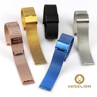 Gambar WISELION Universal Replacement Strap Mesh Chain Rantai Steinless Steel Polos Ukuran 18MM - Rose Gold 18 MM dari Wiselion Indonesia Kota Administrasi Jakarta Utara 1 Tokopedia