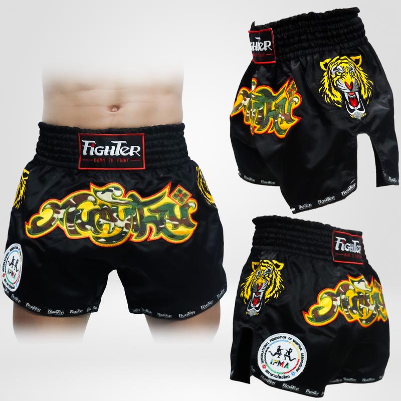  Quần Muay Thái Fighter Tiger Cao Cấp - Vải mịn họa tiết thêu đẹp nam & nữ 