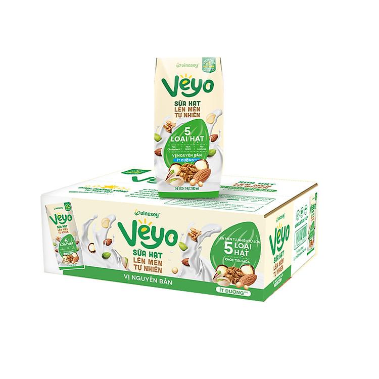 Thùng Veyo Sữa hạt lên men tự nhiên Vị Dâu Nhật