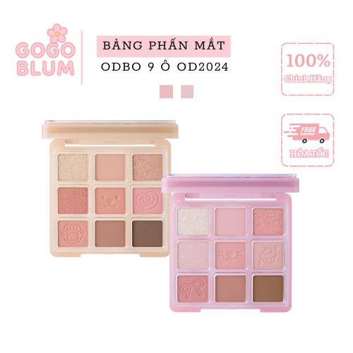ODBO Bảng Mắt OD2024 MÈO KITTY 9 Ô - Tặng Kèm Kẹp Tóc Cute Sweet Munch Eyeshadow Palette Puppy Day & Kitten Day Trang Điểm Mỹ Phẩm Cosmetic highlight